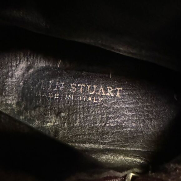 Vintage Colin Stuart Italy Black Brown Suede Equestrian Boots Women’s 7 - Picture 9 of 10